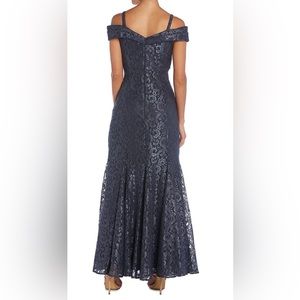 R&M Richards Off shoulder gown.